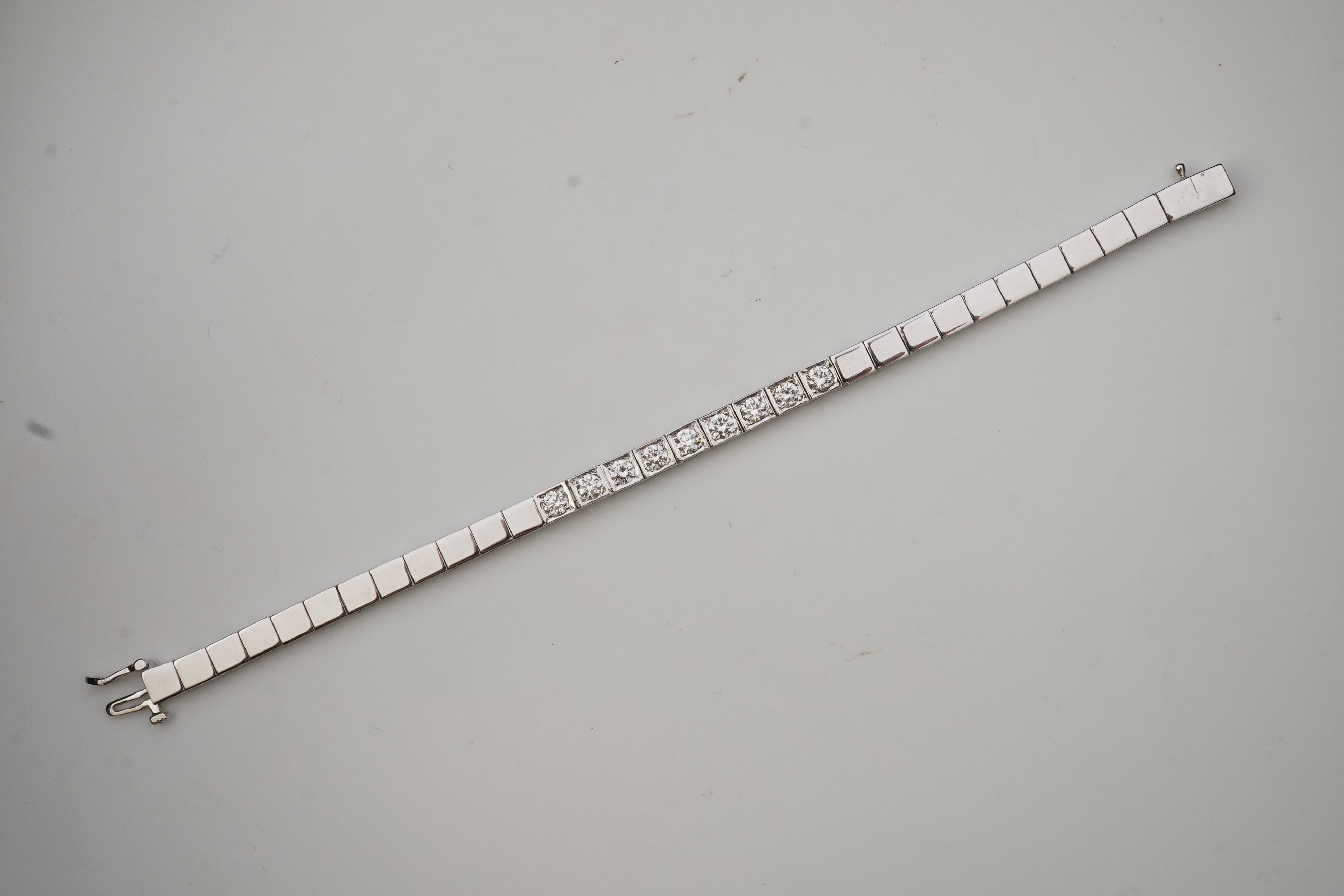 A diamond line bracelet